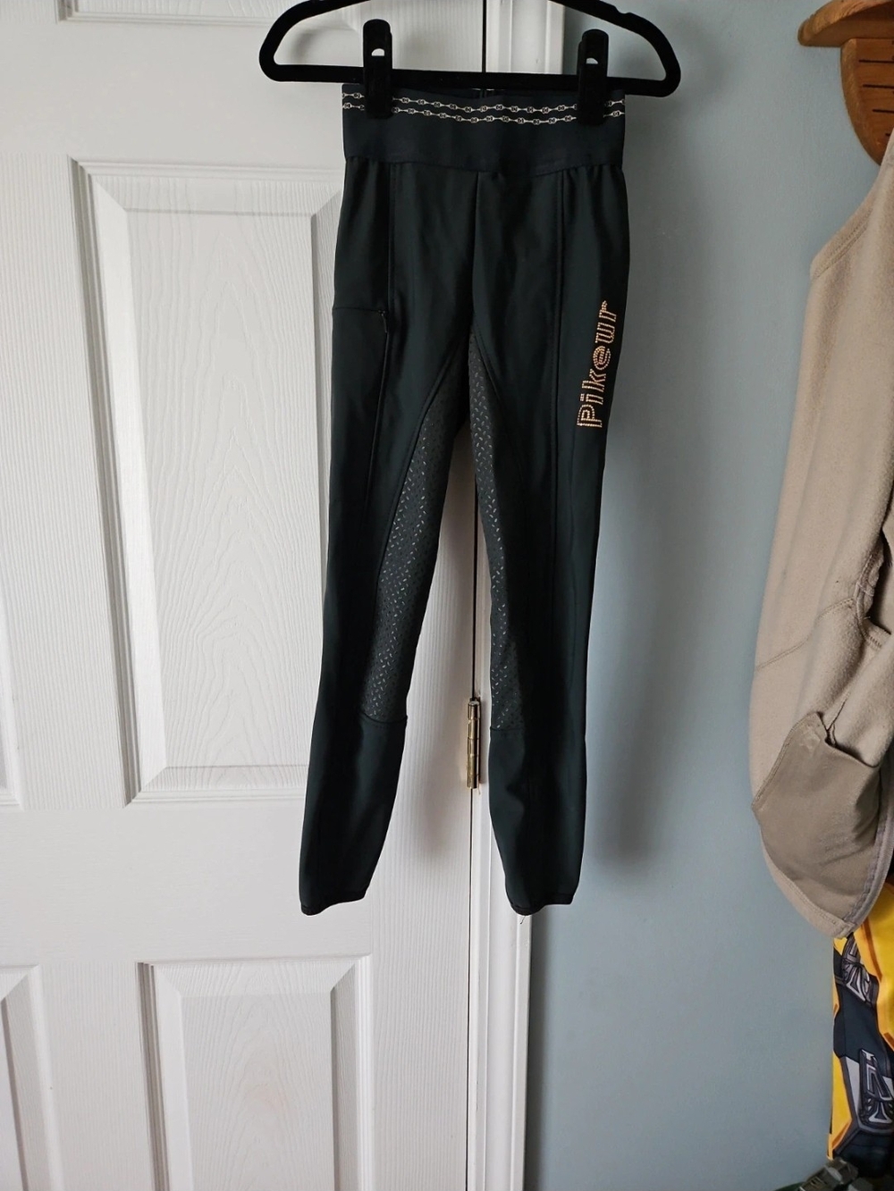 Pikeur Girls' Black Silicone Grip Riding Leggings Breeches